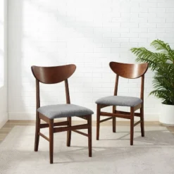 Set Of 2 Landon Wood Dining Chairs With Upholstered Seat - Crosley 19 Set Of 2 Landon Wood Dining Chairs With Upholstered Seat - Crosley -Furniture Shop GUEST 1a44ba7c 713a 4504 ae88 24919d654710