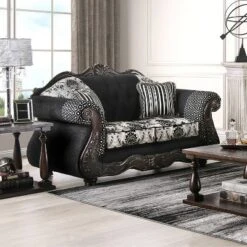 Sunnyslope Button Tufted Loveseat Black - Furniture Of America