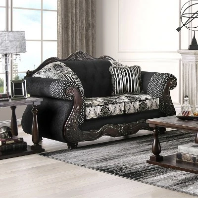 Sunnyslope Button Tufted Loveseat Black - Furniture Of America 3 Sunnyslope Button Tufted Loveseat Black - Furniture Of America