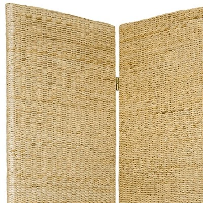 6 Ft. Tall Rush Grass Woven Room Divider - Natural (4 Panels) 3 6 Ft. Tall Rush Grass Woven Room Divider - Natural (4 Panels)