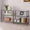 26.75" Contemporary 3 Shelf Console Bookcase With Glass Shelves Black Nickel - Coaster 1 26.75" Contemporary 3 Shelf Console Bookcase With Glass Shelves Black Nickel - Coaster -Furniture Shop GUEST 1b5d0705 e971 40f6 871b d58f7a07a846