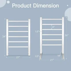 Costway Freestanding Wall Mounted Towel Warmer 6-Bar Aluminum Heated Towel Rack W/ Timer 17 Costway Freestanding Wall Mounted Towel Warmer 6-Bar Aluminum Heated Towel Rack W/ Timer -Furniture Shop GUEST 1bc5a726 f3e7 48c3 ad07 e26a59525b67