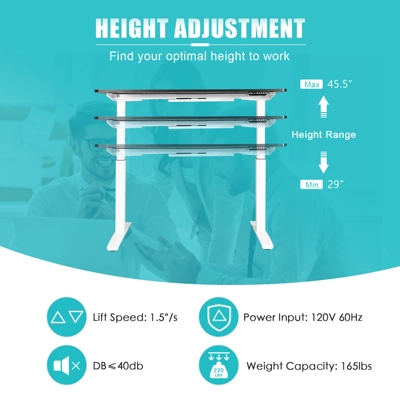 Costway Electric 55''x28'' Standing Desk Adjustable Sit To Stand W/ Controller 8 Costway Electric 55''x28'' Standing Desk Adjustable Sit To Stand W/ Controller - Image 6