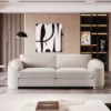 Stylish Sofa With Semilunar Arm, Rivet Detailing, And Solid Frame-ModernLuxe -Furniture Shop GUEST 1c30c617 1fec 4cc8 b394 b284bbb43b4e