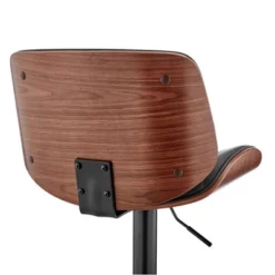 Brock Adjustable Counter Height Barstool With Faux Leather Seat Walnut Finish Back Steel Base - Armen Living 20 Brock Adjustable Counter Height Barstool With Faux Leather Seat Walnut Finish Back Steel Base - Armen Living -Furniture Shop GUEST 1c6f4c25 95b5 42e7 b5df 1e4e4ff03d37