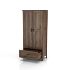 Nurembo 1 Drawer Wardrobe Closet Distressed Walnut - HOMES: Inside + Out 22 Nurembo 1 Drawer Wardrobe Closet Distressed Walnut - HOMES: Inside + Out -Furniture Shop GUEST 1cffac1b 4d43 4246 ba00 dcd7f34704bd