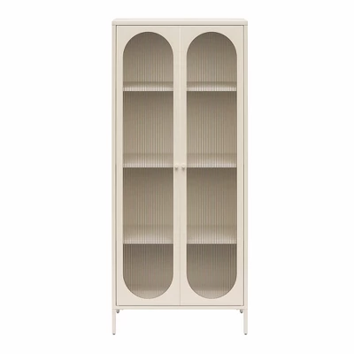 Luna Tall 2 Door Accent Cabinet With Fluted Glass - Mr. Kate 12 Luna Tall 2 Door Accent Cabinet With Fluted Glass - Mr. Kate - Image 10