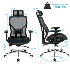 Costway Ergonomic Office Chair High-Back Mesh Chair W/Adjustable Lumbar Support 14 Costway Ergonomic Office Chair High-Back Mesh Chair W/Adjustable Lumbar Support -Furniture Shop GUEST 1e99d865 c576 4b32 9f55 feb0883d3e8d
