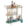 Coral Cape Bar Cart With Metal And Glass Satin Gold - Sauder -Furniture Shop GUEST 1f50519f a4ff 4b48 8d06 2ed63467a97e