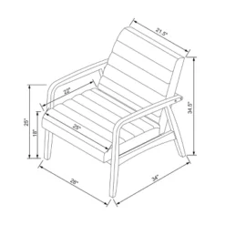 Northway Channel Tufted Wood Armchair Brown Faux Leather - Project 62™ -Furniture Shop GUEST 1f876303 a96c 4929 bdf8 23075bc31076