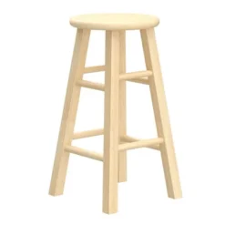 PJ Wood Classic Round-Seat 24" Tall Kitchen Counter Stools For Homes, Dining Spaces, And Bars With Backless Seats, 4 Square Legs, Natural (Set Of 8) 9 PJ Wood Classic Round-Seat 24" Tall Kitchen Counter Stools For Homes, Dining Spaces, And Bars With Backless Seats, 4 Square Legs, Natural (Set Of 8) -Furniture Shop GUEST 1fa1c01a e1ae 4479 8888 7b91efb4a712