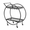 Contemporary Metal Round Bar Cart - Olivia & May -Furniture Shop GUEST 20580570 ccfa 4ed8 b2be ec63b5fd2c81