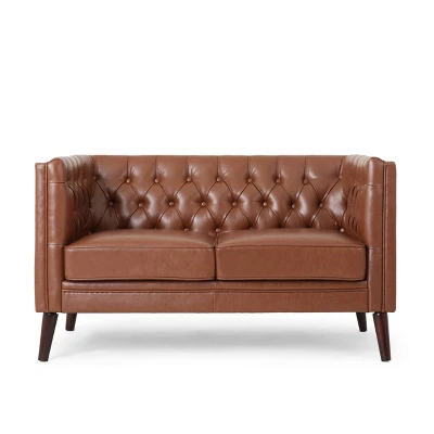 Holasek Contemporary Upholstered Tufted Loveseat - Christopher Knight Home 11 Holasek Contemporary Upholstered Tufted Loveseat - Christopher Knight Home - Image 9