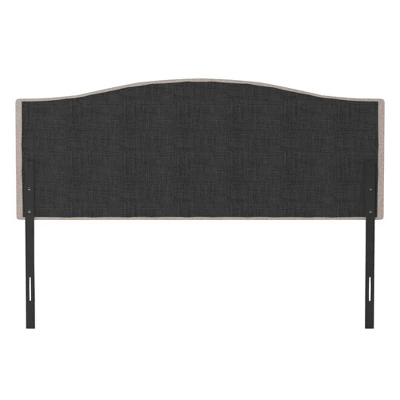 Full/Queen Provence Upholstered Arch Adjustable Tufted Headboard Linen Fabric - Hillsdale Furniture 3 Full/Queen Provence Upholstered Arch Adjustable Tufted Headboard Linen Fabric - Hillsdale Furniture