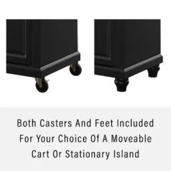 Cambridge Wood Top Portable Kitchen Island/Cart Black/Natural - Crosley 12 Cambridge Wood Top Portable Kitchen Island/Cart Black/Natural - Crosley -Furniture Shop GUEST 21dfc211 1d10 49e2 b952 0fd563e5c0e5