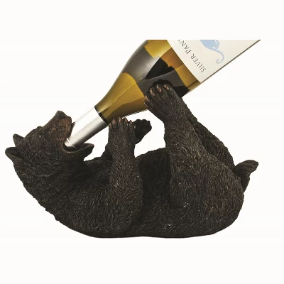 True Frisky Cub Polyresin Wine Bottle Holder Set Of 1, Black, Holds 1 Standard Wine Bottle 6 True Frisky Cub Polyresin Wine Bottle Holder Set Of 1, Black, Holds 1 Standard Wine Bottle - Image 4