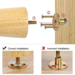 Unique Bargains Round Solid Wood Sofa Armchair Recliner Coffee Table Modern Replacement Furniture Legs Set Of 8 -Furniture Shop GUEST 23552bc7 5911 4082 a4b4 33215803edd2