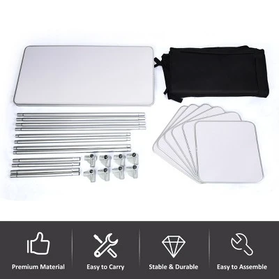 Costway Portable BBQ Aluminum Camping Table Kitchen Cook Station W/ Storage Organizer 10 Costway Portable BBQ Aluminum Camping Table Kitchen Cook Station W/ Storage Organizer - Image 8