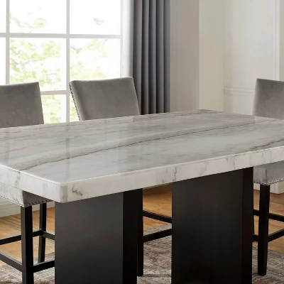 70" Southwind Rectangle Counter Height Dining Table White/Black - HOMES: Inside + Out 5 70" Southwind Rectangle Counter Height Dining Table White/Black - HOMES: Inside + Out - Image 3