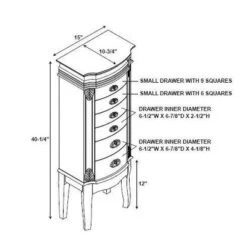 Verona Italian Influenced Jewelry Armoire Espresso - Powell Company -Furniture Shop GUEST 254a7cab 2dc4 43fc b821 d70ecb2050fa
