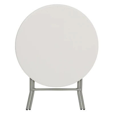 Emma And Oliver 2.63-Foot Round White Plastic Folding Banquet And Event Table 8 Emma And Oliver 2.63-Foot Round White Plastic Folding Banquet And Event Table - Image 6