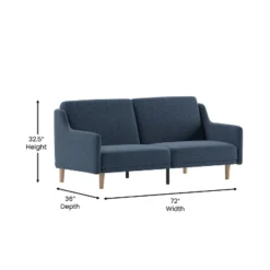 Flash Furniture Delphine Premium Convertible Split Back Sofa Futon With Curved Armrests And Solid Wood Legs -Furniture Shop GUEST 27aebfc5 ae22 4135 bc35 7cf2fc4e7406
