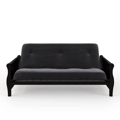 Full Chester Wood Arm Futon Frame With 8" Polyester Mattress - Room & Joy 16 Full Chester Wood Arm Futon Frame With 8" Polyester Mattress - Room & Joy - Image 14