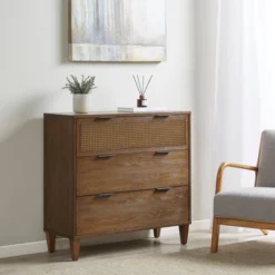 Mallard 3 Drawer Accent Chest Natural - Madison Park