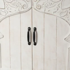 LuxenHome Farmhouse White Wood 2-Door Accent Storage Cabinet. 18 LuxenHome Farmhouse White Wood 2-Door Accent Storage Cabinet. -Furniture Shop GUEST 2843337a ba74 427a b1b7 b6daa5a973ce