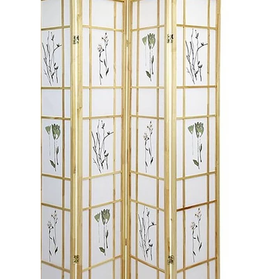 4 Panel Shoji Screen Natural - Ore International 4 4 Panel Shoji Screen Natural - Ore International - Image 2