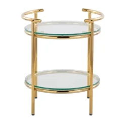 Rhonda Side Table Gold/Clear Glass - LumiSource -Furniture Shop GUEST 28dec36d 02de 44f9 bf4e 2c88ab242767