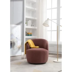 Fannie 25.60'' Wide Small Size Boucle Upholstered 360° Swivel Barrel Chair-The Pop Maison -Furniture Shop GUEST 28f5c03d 8b50 4b61 95ab 9a0daa392a63