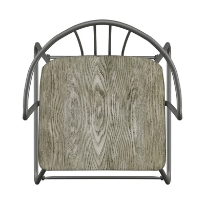 Set Of 2 Nowell Iron Dining Chairs Gray - Inspire Q 7 Set Of 2 Nowell Iron Dining Chairs Gray - Inspire Q - Image 5