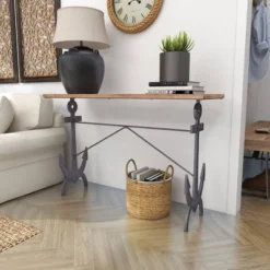 Coastal Anchor Metal Console Table Brown - Olivia & May -Furniture Shop GUEST 29e2ce09 6873 4e67 b9fe 54713602f637