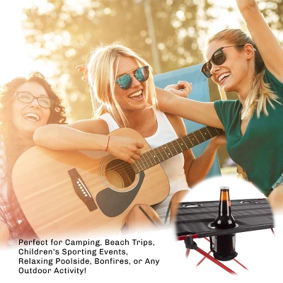 Leisure Sports Outdoor Folding Camp Table With Carry Bag - Black 7 Leisure Sports Outdoor Folding Camp Table With Carry Bag - Black - Image 5