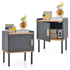 Costway Nightstand Bedside End Table With Door Cabinet For Living Room Bedroom 22 Costway Nightstand Bedside End Table With Door Cabinet For Living Room Bedroom -Furniture Shop GUEST 2a8b024a 4809 4f25 9a40 d9f14f53b9b6