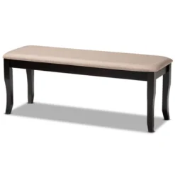 Cornelie Fabric Upholstered Wood Dining Bench - Baxton Studio -Furniture Shop GUEST 2a8ceb0b 0c3e 4c22 9f63 45ffb947d988