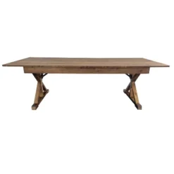 Merrick Lane 8' X 40" Rectangular Antique Rustic Solid Pine Foldable Dining Table With Crisscross Legs 18 Merrick Lane 8' X 40" Rectangular Antique Rustic Solid Pine Foldable Dining Table With Crisscross Legs -Furniture Shop GUEST 2ba0f90d a0f5 4dc6 bf14 eaed19288e5e