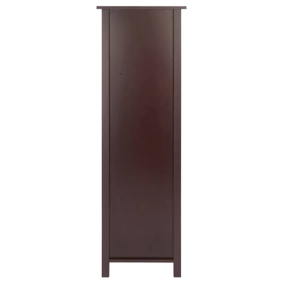 55.98" 5 Tier Milan Storage Shelf Or Bookshelf Tall Walnut - Winsome 5 55.98" 5 Tier Milan Storage Shelf Or Bookshelf Tall Walnut - Winsome - Image 3
