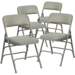 Flash Furniture 4 Pack HERCULES Series Curved Triple Braced & Double Hinged Upholstered Metal Folding Chair -Furniture Shop GUEST 2d8afbaf 4426 4d46 94a2 722c8c59aa83