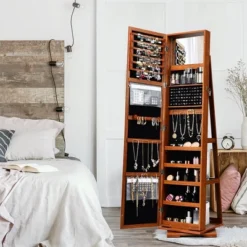 Costway 360degree Rotatable Jewelry Cabinet 2-in-1 Lockable Mirrored Organizer 17 Costway 360degree Rotatable Jewelry Cabinet 2-in-1 Lockable Mirrored Organizer -Furniture Shop GUEST 2da5d1b7 864c 4421 9cef 544d543c411f