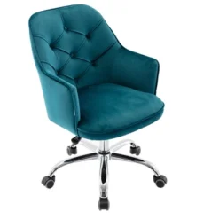 Modern Velvet Home Office Swivel Shell Chair-ModernLuxe -Furniture Shop GUEST 2dbce268 eb82 4c0f 8e14 a306ec3983a6