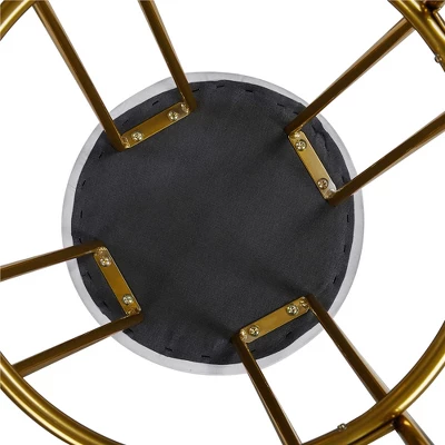 Yaheetech Set Of 2 Upholstered Velvet Counter Stools With Metal Legs 8 Yaheetech Set Of 2 Upholstered Velvet Counter Stools With Metal Legs - Image 6