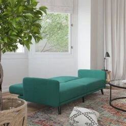 Flash Furniture Sophia Premium Split Back Sofa Futon, Convertible Sleeper Couch For Small Spaces In Soft Upholstery With Solid Wooden Legs -Furniture Shop GUEST 2f3a4076 eaed 45cc bfec 5fb1e46f0d9e