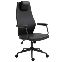 Vinsetto High-Back Executive Office Chair, Ergonomic Leather Computer Desk Chair With Adjustable Height, Headrest And 360 Swivel Wheels, Deep Gray -Furniture Shop GUEST 303f998b ae5b 4045 a58c f2a12f7768b8