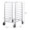 Costway 10 Sheet Aluminum Bakery Rack Silver Commercial Cookie Bun Pan Kitchen W/Wheel -Furniture Shop GUEST 30c1add9 4029 4d29 a1b1 34dc0a630330