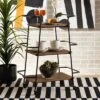 Small Bernard Rustic Industrial Metal And Wood 3 Tier Mobile Wine Bar Cart Black/Walnut - Baxton Studio -Furniture Shop GUEST 312e6d60 6b19 4f24 b852 e08236132203