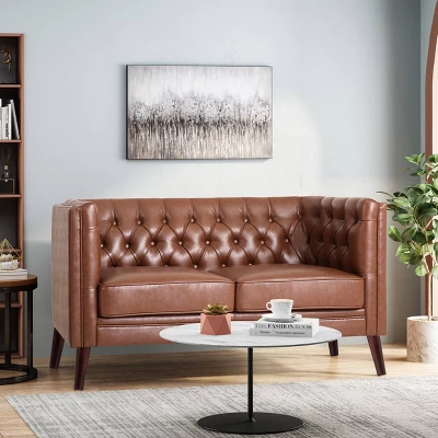 Holasek Contemporary Upholstered Tufted Loveseat - Christopher Knight Home 3 Holasek Contemporary Upholstered Tufted Loveseat - Christopher Knight Home