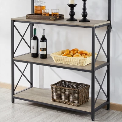 Yaheetech 63″ H Kitchen Baker’s Racks With 2 AC Outlets, 4-Tier Microwave Oven Stand 5 Yaheetech 63″ H Kitchen Baker’s Racks With 2 AC Outlets, 4-Tier Microwave Oven Stand - Image 3