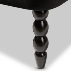 Flax Victorian Style Contemporary Velvet Fabric Upholstered 2 Seater Loveseat Black - Baxton Studio 17 Flax Victorian Style Contemporary Velvet Fabric Upholstered 2 Seater Loveseat Black - Baxton Studio -Furniture Shop GUEST 3294e5e4 b3ec 49f1 a79c 9201c61826bd